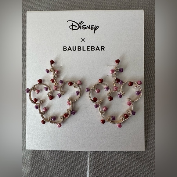 BaubleBar Jewelry - New Bauble Bar Mickey Mouse Earrings - Red and Purple